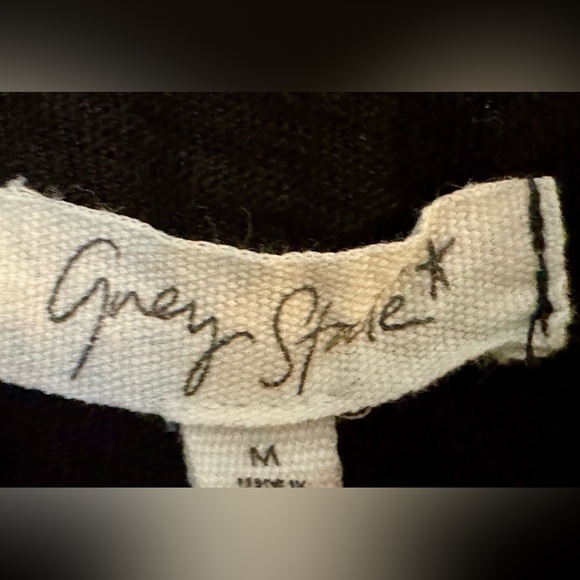 Grey State Sz M Cotton Brigette Top in Black - Picture 2 of 5